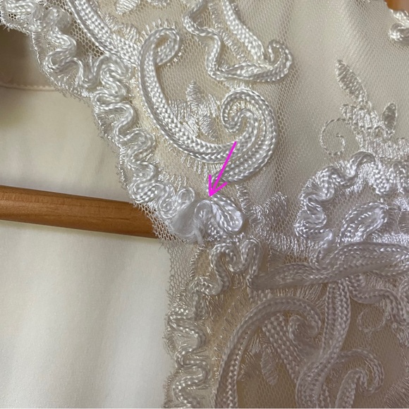 Alice + Olivia lace bodice mini dress eggshell off white - Picture 15 of 16